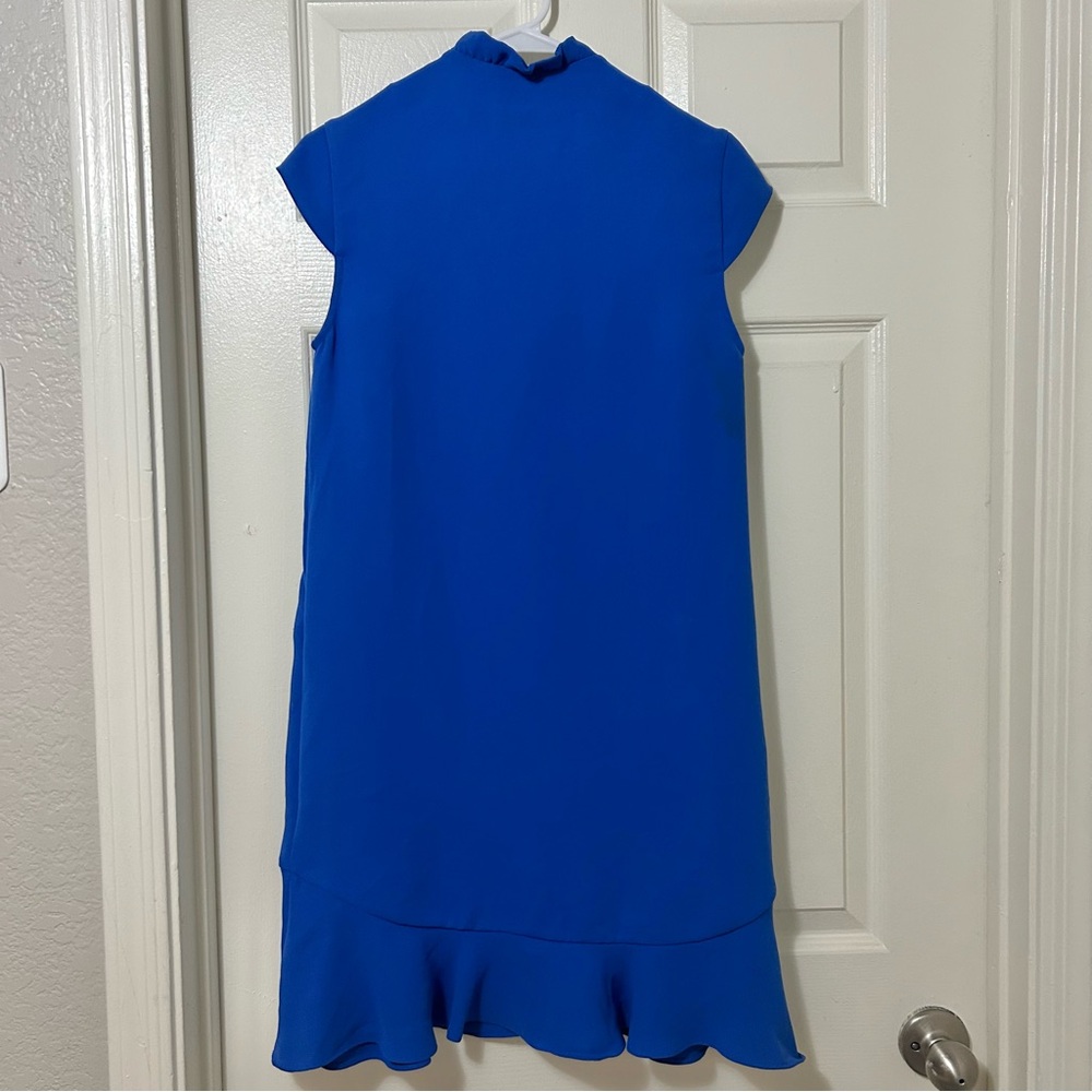NWT Whistles Federica Crepe Dress in Blue Size 4 - Needs Cleaning - Picture 4 of 16